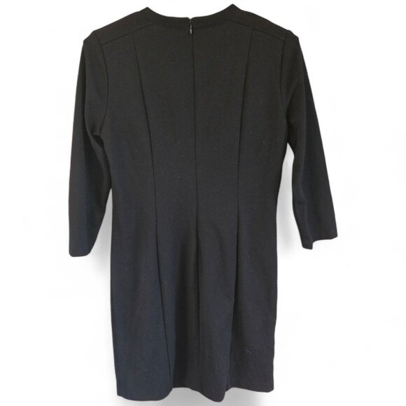 Michael Michael Kors Womens Black Dress W/ Metal Stud Detail Size 8 3/4 Sleeve P - Picture 4 of 7